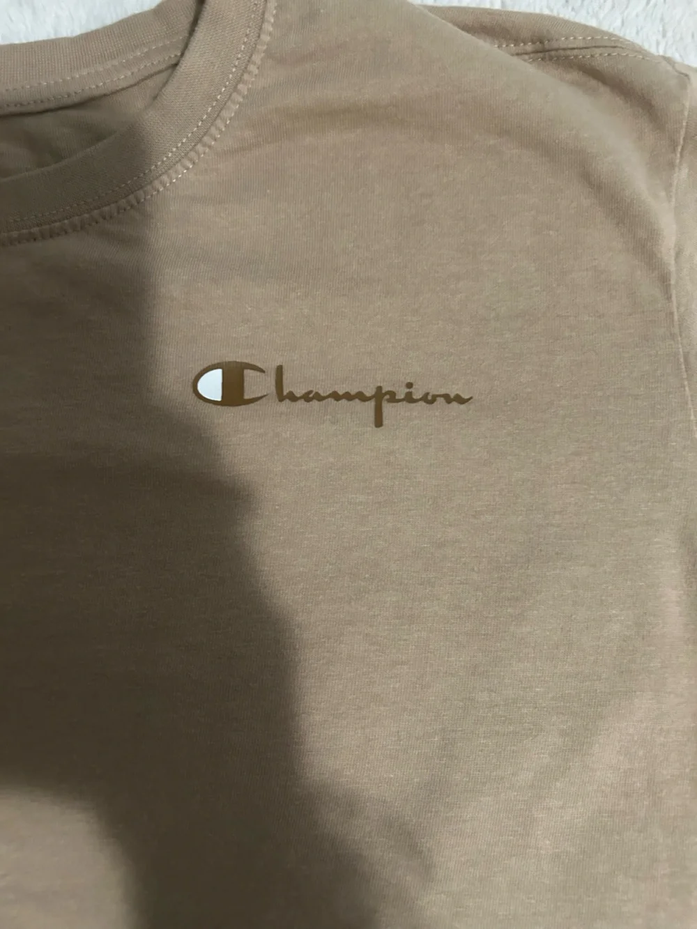 Champion Short Sleeve Crewneck T-Shirt in Tan